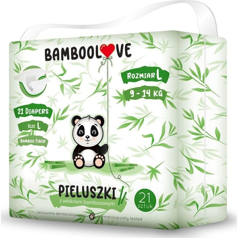 Bamboolove Pieluszki z włóknem bambusowym L, 9-14 kg, 21 szt.