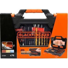 Black&Decker Zestaw wierteł Black&Decker Do metalu, drewna i betonu 76 szt. (A7231)