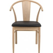 Actona Krzesło CHAIR/DINING/ACT/GABERS/WHITEOAK+BLACKLEATHER/DCA