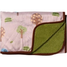 Babyono Dwustronny koc z mikrofibry 820/03 wym. 74x100 Owl (ON0936)