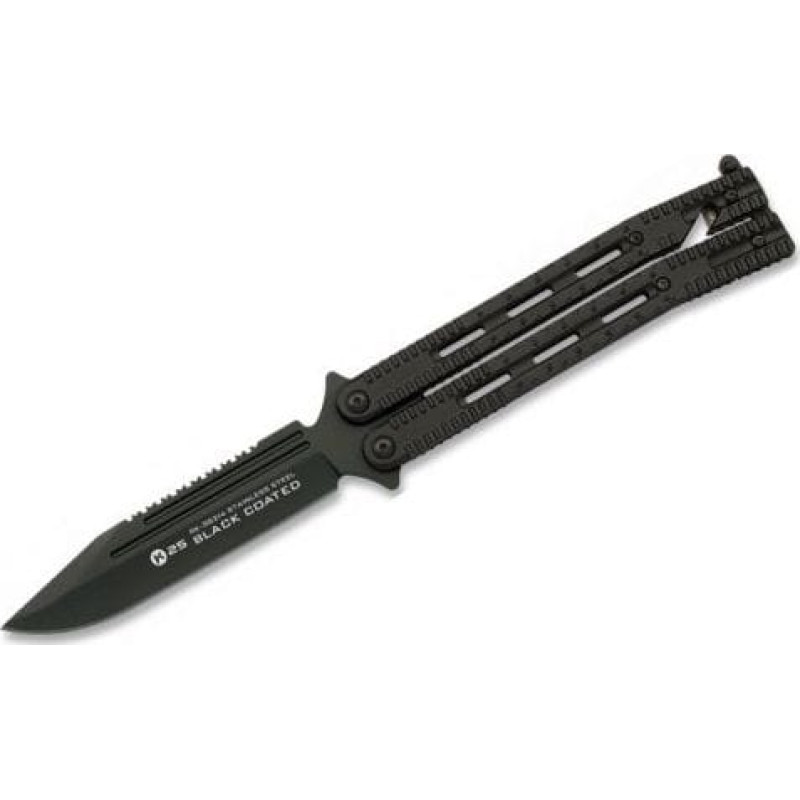 K25 Nóż motylek K25 36214 Balisong Czarny uniwersalny