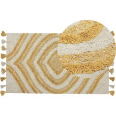 Beliani Lumarko Dywan bawełniany 80 x 150 cm beżowo-żółty BINGOL!