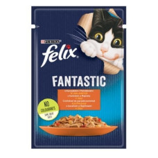 Purina Nestle Felix Fanstastic Chicken, Tomato - Wet Cat Food - 85 g