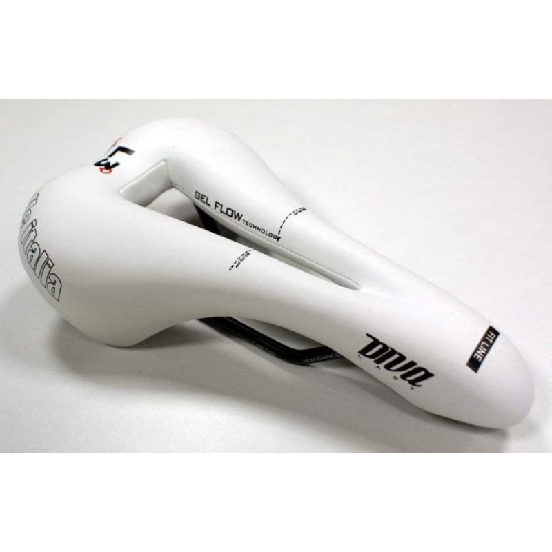 Selle Italia Siodło SELLE ITALIA DIVA GEL SUPERFLOW L (id match - L3) manganese tube 7, białe, testowe zestaw (SIT-013H629AH0001)