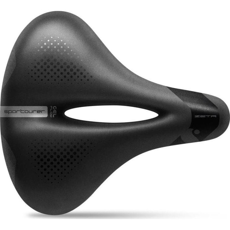 Sportourer Siodło SPORTOURER ZETA COMFORT GEL FLOW (L FLOW CITY) żelowe + elastomery unisex (NEW)