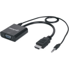 Manhattan Adapter AV Manhattan HDMI - D-Sub (VGA) + Jack 3.5mm czarny (151450)