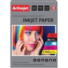 Activejet AP6-260GR100 photo paper for ink printers; A6; 100 pcs
