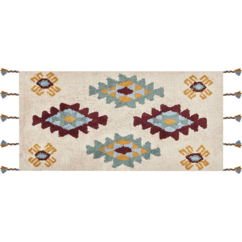 Beliani Lumarko Dywan bawełniany 80 x 150 cm wielokolorowy DUZCE!