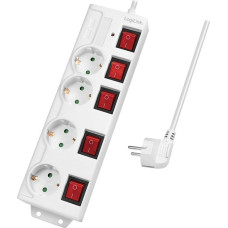 Logilink Listwa zasilająca LogiLink LogiLink 4 gniazda 1.5m biała