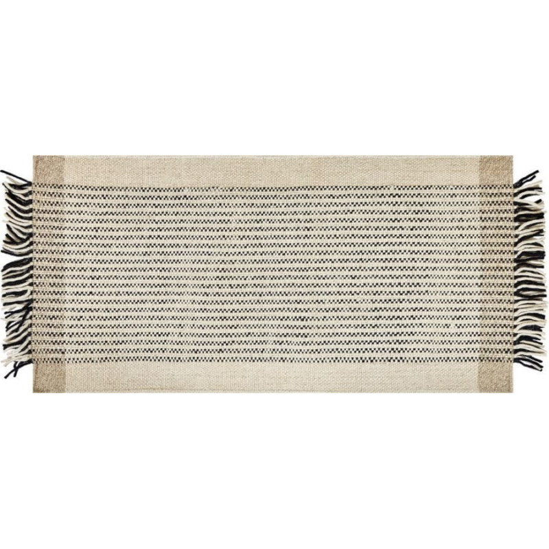 Beliani Dywan wełniany 80 x 150 cm beżowo-czarny DIVARLI Lumarko!