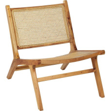 Beliani Krzesło drewniane z plecionką rattanową jasne drewno MIDDLETOWN Lumarko!
