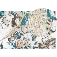 Beliani Dywan bawełniany motyw ptaków 140 x 200 cm wielokolorowy ARIHA Lumarko!