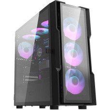 Darkflash Obudowa Darkflash Obudowa komputerowa Darkflash DK431 Glass + 4 wentylatory (czarna)
