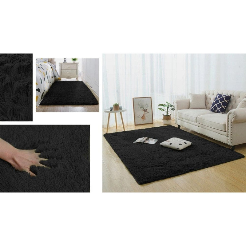 Strado Dywan pokojowy Shaggy Strado 160x200 BlackSky (Czarny)