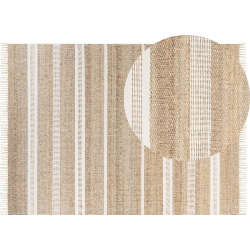 Beliani Dywan z juty 160 x 230 cm beżowo-biały TALPUR Lumarko!