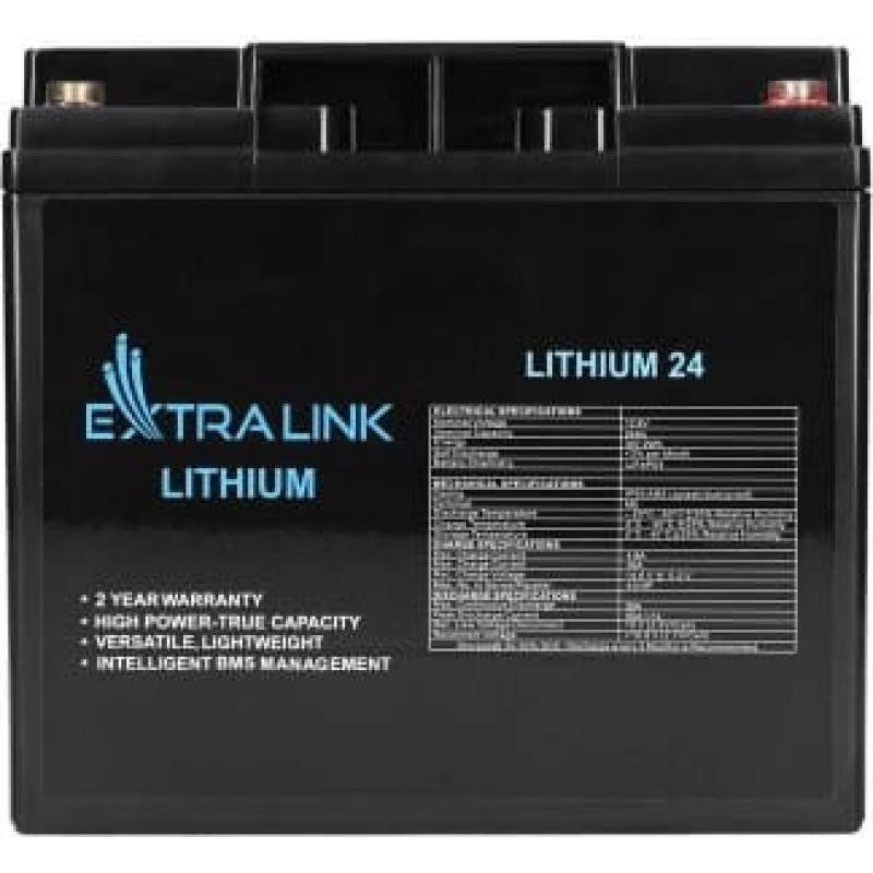 Extralink Battery LiFePO4 24AH 12.8V BMS EX.30424
