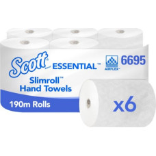 Kimberly-Clark Kimberly-Clark Scott Slimroll - Ręczniki papierowe w roli, białe, 6 rolek - 190 m