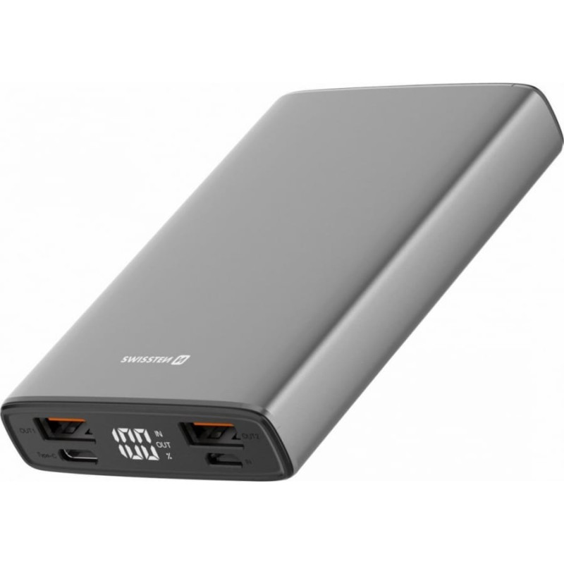 Swissten Powerbank Swissten Swissten Power Bank Aluminum 10000 mAh 20W Power Delivery grey