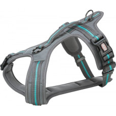 Trixie Fusion touring, szelki, dla psa, grafit/morski błękit, taśma parciana/neopren, L–XL: 72–89 cm/30 mm