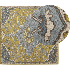 Beliani Lumarko Dywan Wełniany 200 X 200 Cm Żółto-niebieski Mucur!
