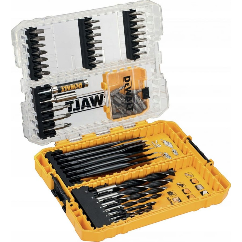 Dewalt Bit- und Holzbohrer-Set DT70758, EXTREME IMPACT, Bohrer- & Bit-Satz (57-teilig, in TOUGHCASE)