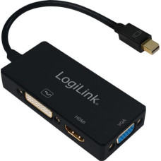 Logilink Adapter AV LogiLink DisplayPort Mini - HDMI - D-Sub (VGA) - DVI-I czarny (CV0110)