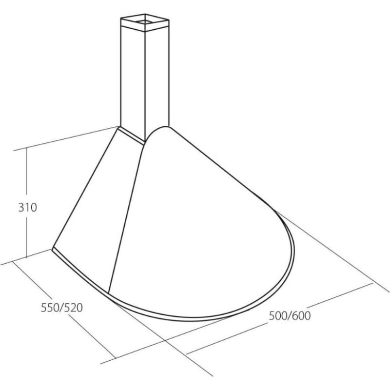 Akpo WK-5 Rondo Turbo 60 Cooker hood White