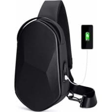 4Kom.pl Plecak na laptopa Alogy z portem USB antykradzieżowy sportowy Czarny uniwersalny