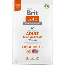 Brit Care Hypoallergenic Adult Medium Breed Lamb - dry dog food - 3 kg