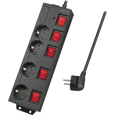 Logilink Listwa zasilająca LogiLink LogiLink 4 gniazda 1.5m czarna