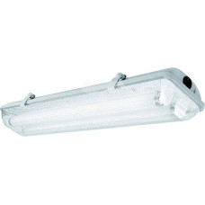 GTV Oprawa hermetyczna HELIOS-LED 218 BIS 2x18W T8 G13 AC 220-240V 50/60Hz IP65 ABS/PS zasilanie jednostr. szara (LD-HEL218B-30)