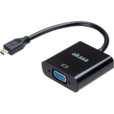 Akasa Adapter AV Akasa HDMI Micro - D-Sub (VGA) czarny (AK-CBHD21-15BK)