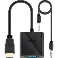 Goobay Adapter AV Goobay HDMI - D-Sub (VGA) + Jack 3.5mm czarny (68793)