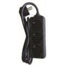 Microconnect 3-way Schuko Socket 5M Black - GRU0035B