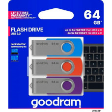 Goodram Pendrive GoodRam GOODRAM UTS3 USB 3.0 64GB 3-pack mix