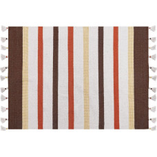 Beliani Lumarko Dywan bawełniany 140 x 200 cm brązowo-beżowy HISARLI!