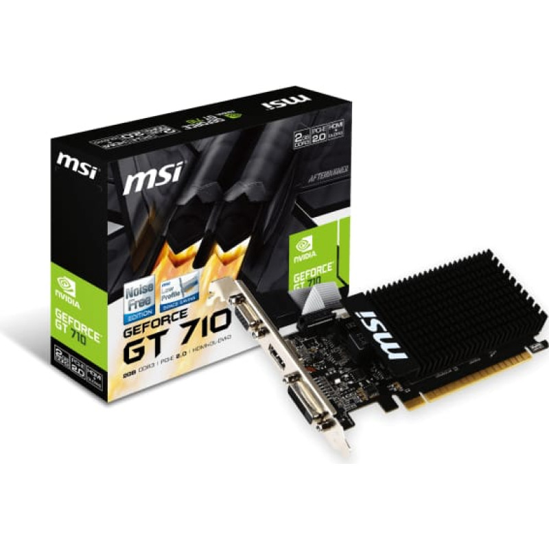 MSI Karta graficzna MSI GeForce GT 710 Low Profile 2GB DDR3 (GT 710 2GD3H LP)