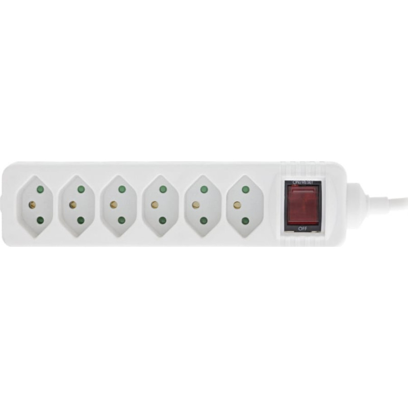 Inline Listwa zasilająca InLine InLine® Power strip SWITZERLAND, 6-way, with switch, 1.5m, white