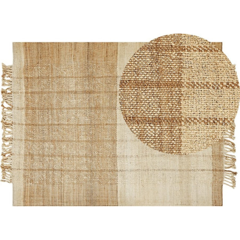 Beliani Dywan z juty 160 x 230 cm beżowy KARKIN Lumarko!