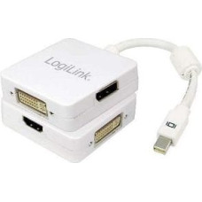 Logilink Adapter AV LogiLink DisplayPort Mini - DisplayPort - HDMI - DVI-I biały (CV0045A)