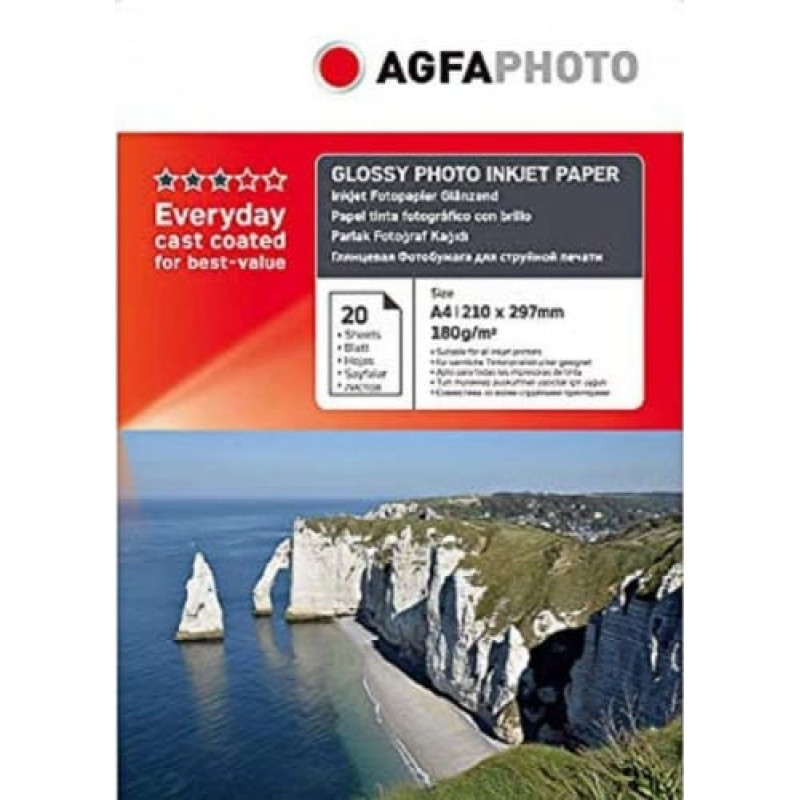 Agfaphoto Papier fotograficzny do drukarki A4 (AP18020A4N)