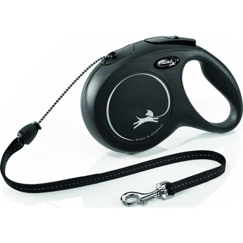Flexi New Classic Smycz automatyczna Linka M 8m Czarna do 20kg