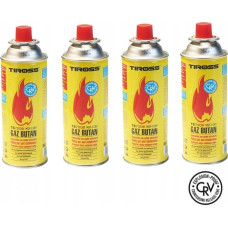 Tiross ZESTAW 4 GAZÓW / NABOJE GAZOWE / PRZECIWYBUCHOWY SYSTEM CRV / KARTUSZ 227g / TYP MSF-1a TIROSS TS-700B-4