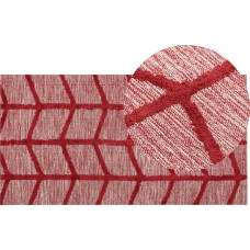 Beliani Lumarko Dywan bawełniany 80 x 150 cm czerwony SIVAS!