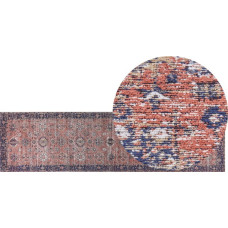 Beliani Dywan bawełniany 80 x 300 cm czerwono-niebieski KURIN Lumarko!