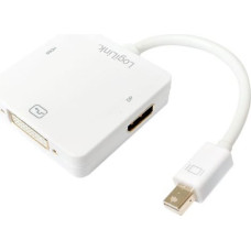 Logilink Adapter AV LogiLink DisplayPort Mini - DisplayPort - HDMI - DVI-I biały (CV0045A)