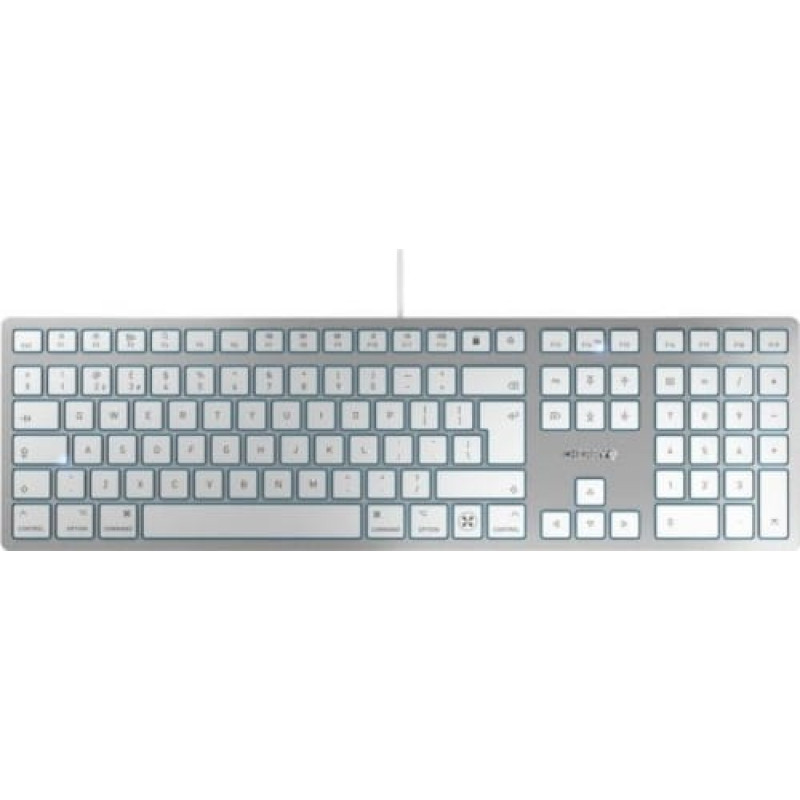 Cherry Klawiatura Cherry CHERRY KC 6000C FOR MAC klawiatura USB QWERTY Angielski Srebrny