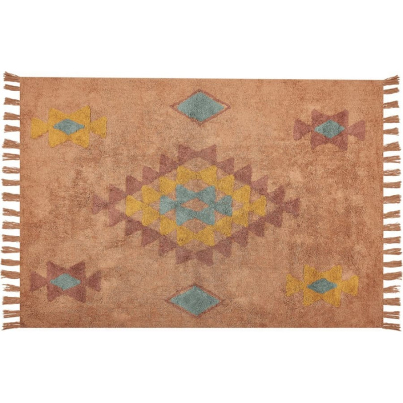 Beliani Lumarko Dywan bawełniany 160 x 230 cm pomarańczowy IGDIR!