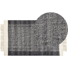 Beliani Dywan wełniany 80 x 150 cm czarny ze złamaną bielą ATLANTI Lumarko!