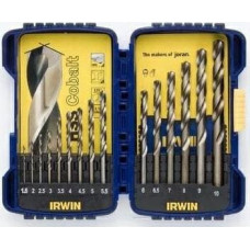 Irwin Zestaw wierteł Irwin IRWIN ZESTAW 15szt. COBALT 1.5mm, 2mm, 3.5mm, 4mm, 4.5mm 5mm, 5.5mm, 6mm, 6.5mm, 7mm, 8mm, 9mm, 10mm IRWIW3036501